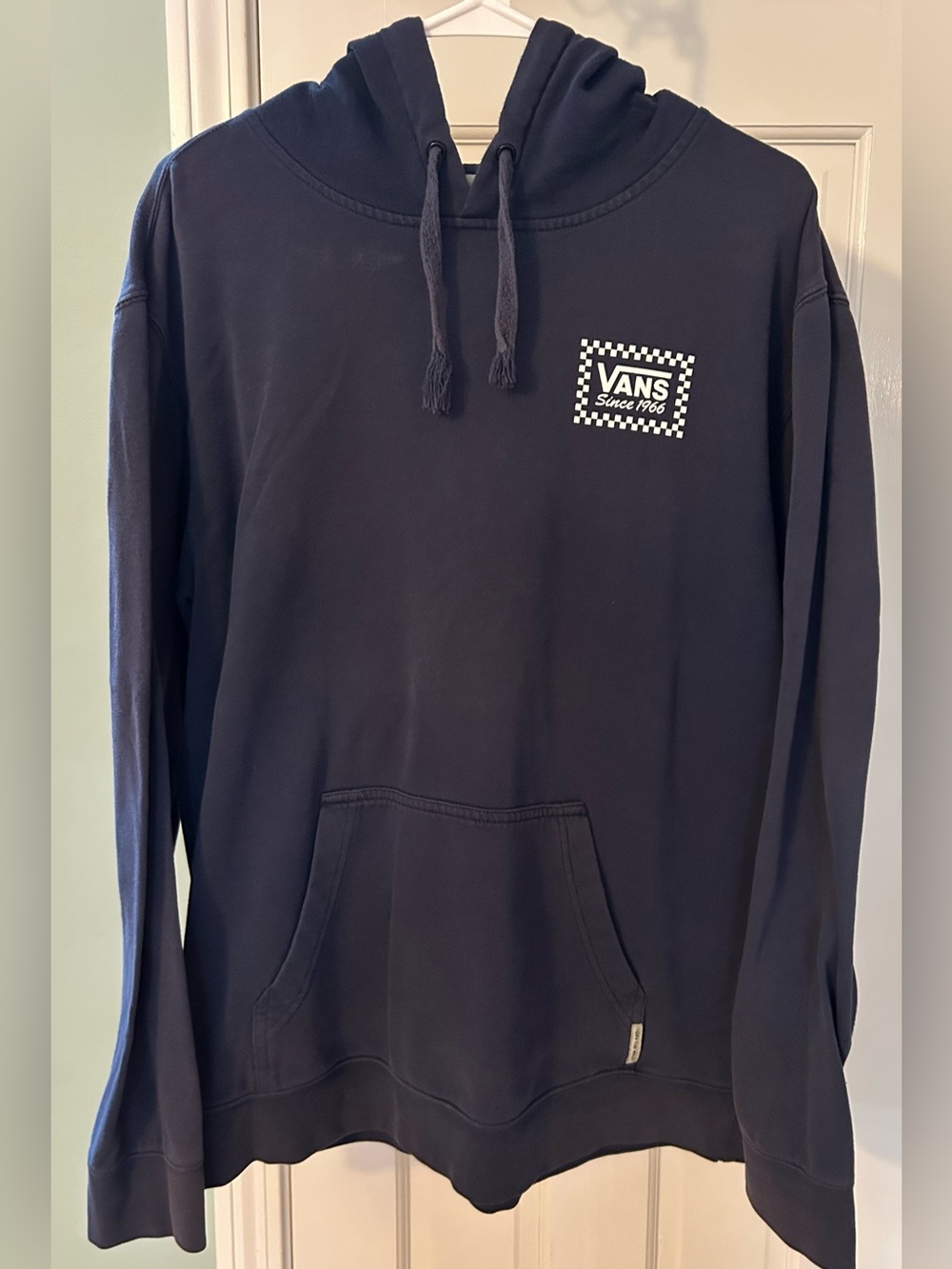 Large Vans Men's Navy Blue Hoodie